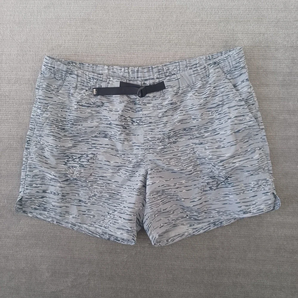 REI Trailmade Amphib Shorts‎ Mens XL Gray Belted Ripstop Hiking Swim UPF 50